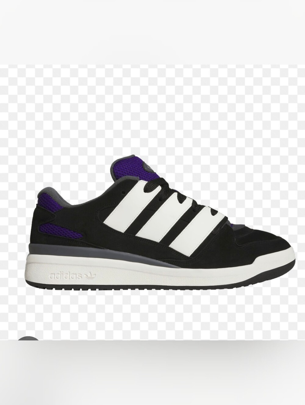 Adidas Forum 2000 Men’s Black & White Casual Sneaker with Purple Accents